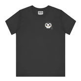 Cute Penguin Face Emblem on Black T-Shirt product type